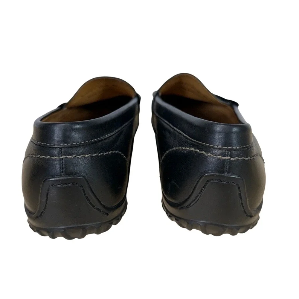 Martin Dingman Mens‎ Loafers Black Leather Penny Driving Shoes Size 8.5M